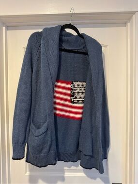 Vineyard Vines Flag Intarsia Shawl Collar Cardigan